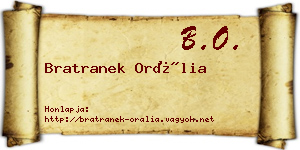 Bratranek Orália névjegykártya
